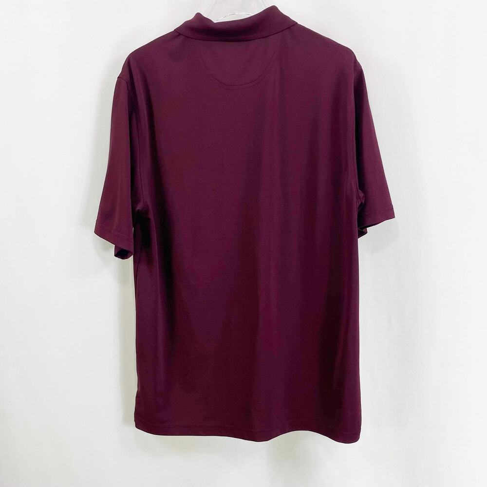 GREG NORMAN FOR TASSO ELBA Wine Burgundy Collared Polo - Picture 5 of 11